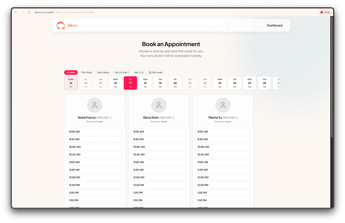 Booking & Scheduling